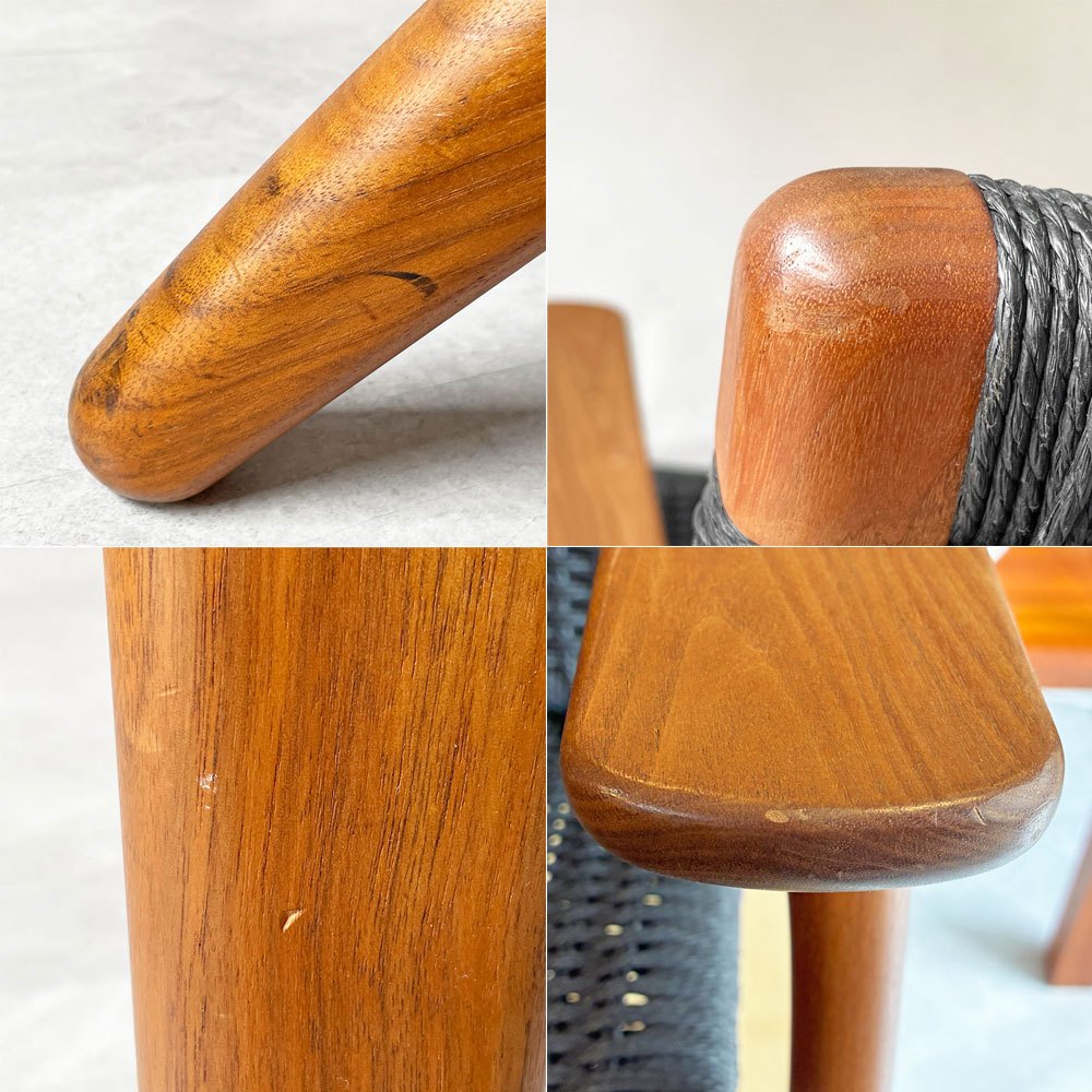 カールハンセン＆サン Carl Hansen & Son CH25 イージーチェア ラウンジチェア ウォールナット材 ブラックペーパーコード ハンス・J・ウェグナー デンマーク 北欧家具 ★