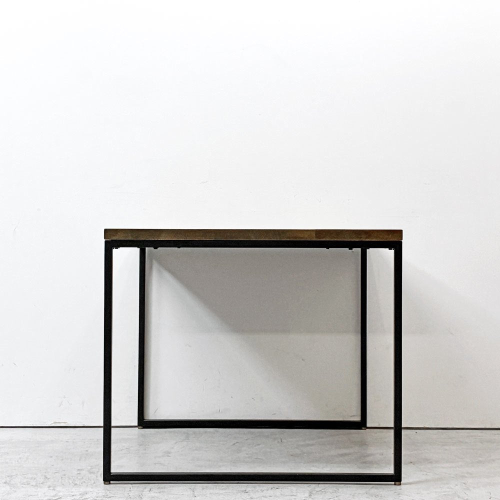 リセノ Re:CENO ワイリー WIRY ダイニングテーブル スクエア オーク材 アイアンレッグ W80cm ●