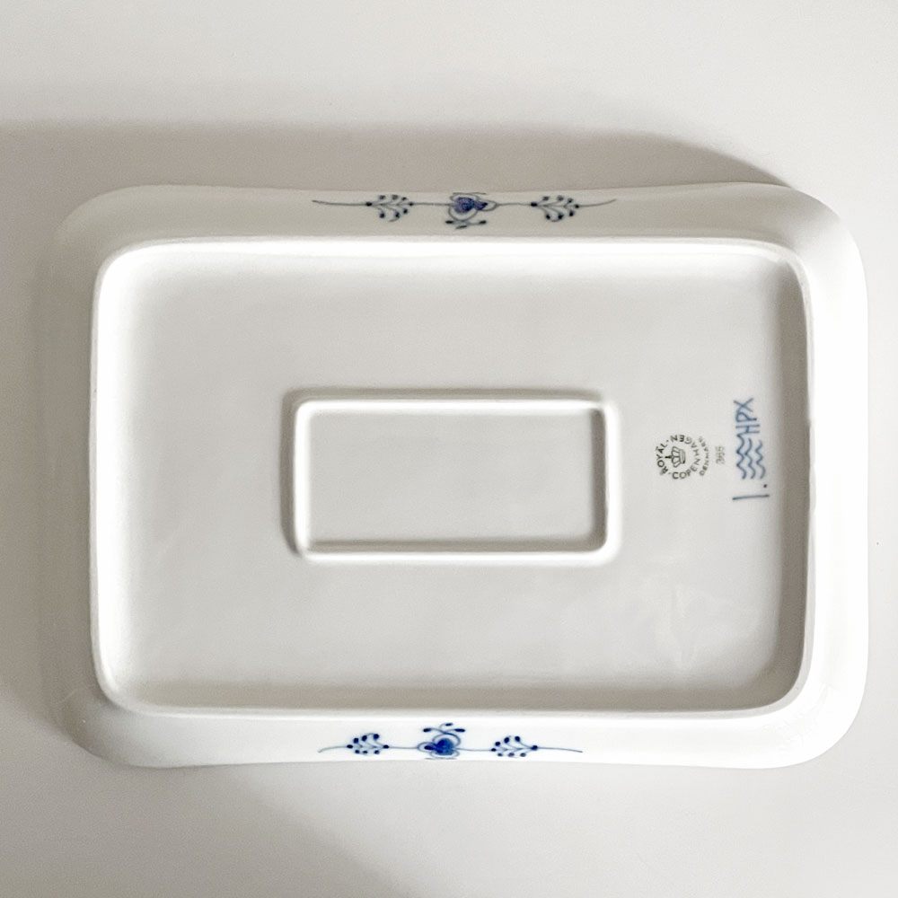 ロイヤルコペンハーゲン ROYAL COPENHAGEN ブルーフルーテッド Blue Fluted ジャパニーズ Japanese スクエアプレート 平皿 角皿 w22cm デンマーク製 北欧 廃番 B ■