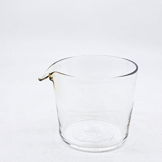 稲葉知子 片口カップ 吹きガラス H7.5cm 現代作家 ●