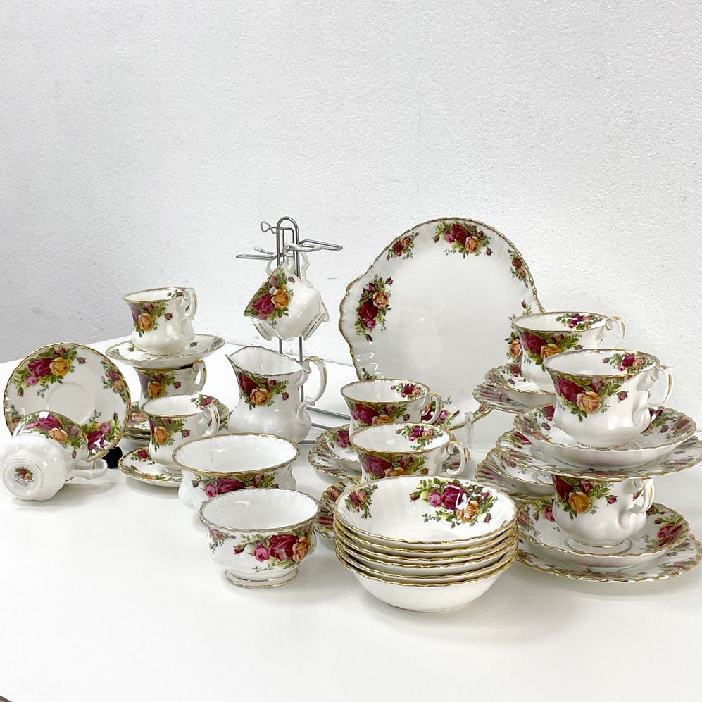 ロイヤルアルバート ROYAL ALBERT オールドカントリーローズ ティーセット 22点 まとめ売り イギリス ●