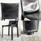 カッシーナ Cassina キャブチェア 412 CAB CHAIR アームレス 本革 ブラック マリオ・ベリーニ MoMA イタリアンモダン A ■