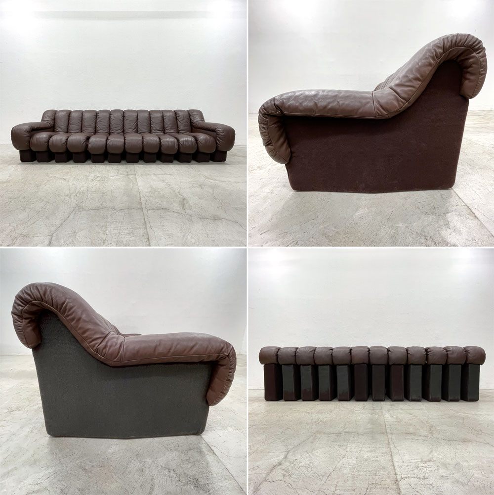 デセデ de Sede DS-600 スネークソファ Snake Sofa 12ピース 本革 レザー スイス ビンテージ モビリア mobilia IDC大塚 取扱 スペースエイジ ミッドセンチュリー 〓