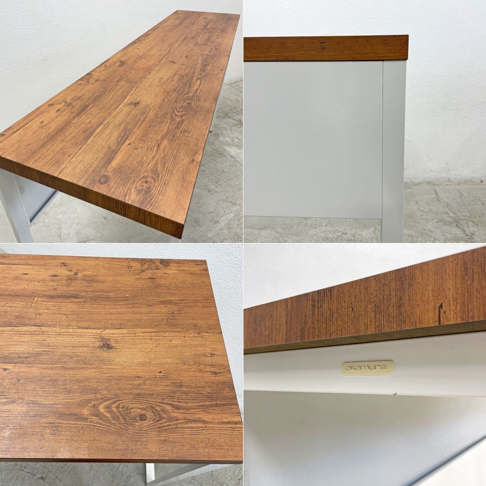 オカムラ okamura アルトピアッツァ Alt Piazza ミーティングテーブル ハイテーブル 片面カウンター パイン材天板 参考価格￥152,790- 〓