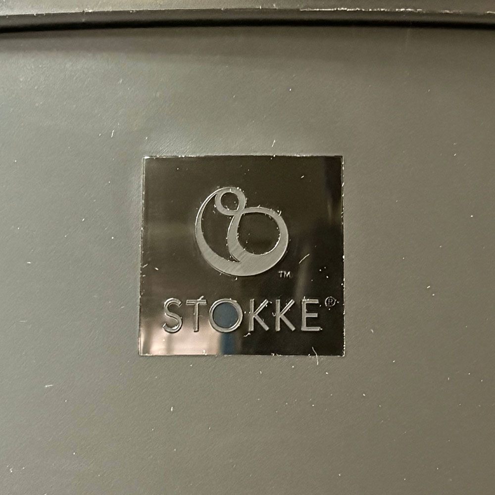 ストッケ STOKKE ステップス チェア Steps Chair ベビーチェア ブラック×ホワイト ベビーセット トレイ付き  ●