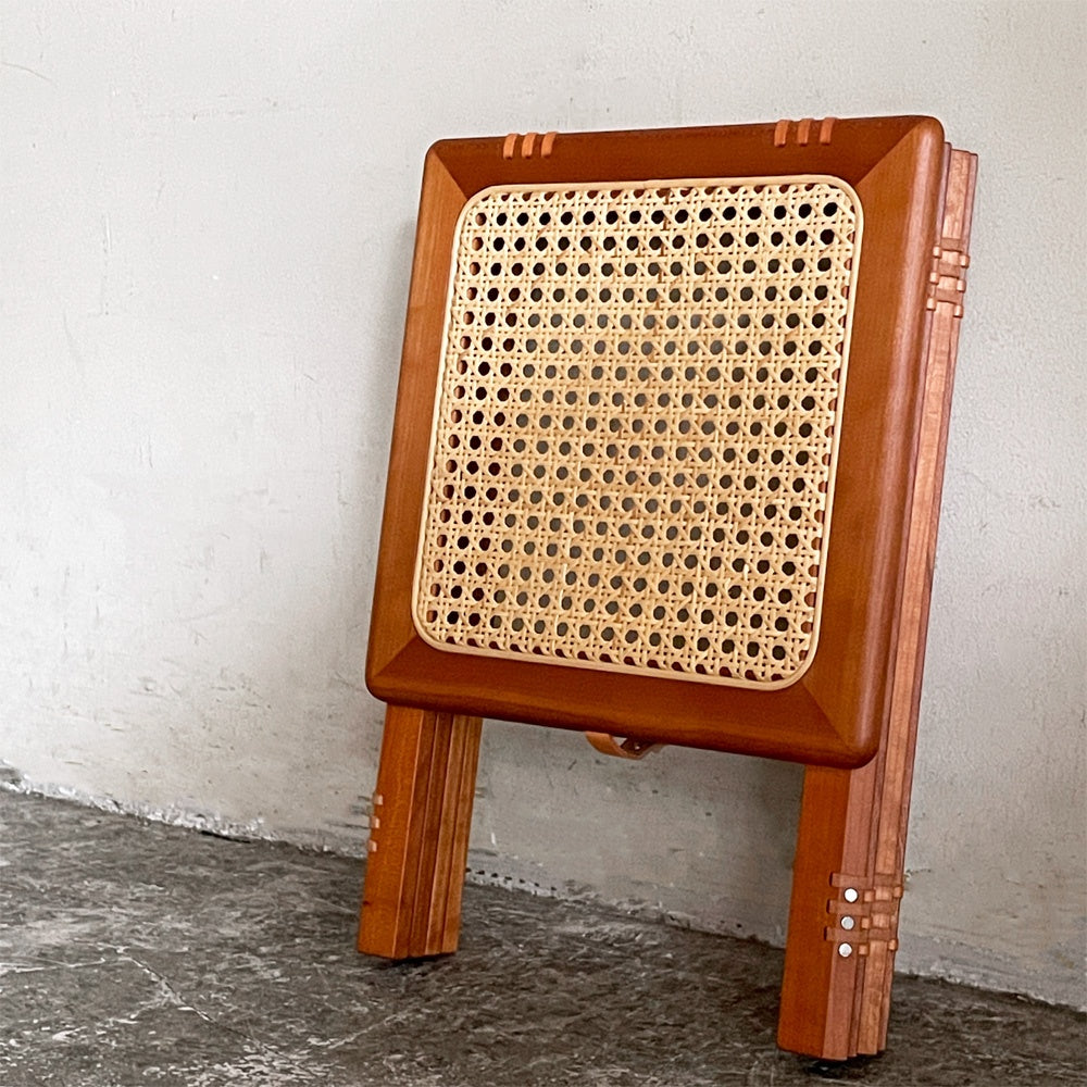 平山日用品店 パトル スツール patol stool スタンダード 籐張りスツール フォールディング 折り畳み ヤマザクラ無垢材 定価：￥82,500- ■
