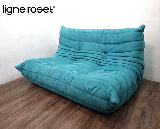 クリーニング済 ligne roset リーンロゼ トーゴ TOGO ソファ 2P●