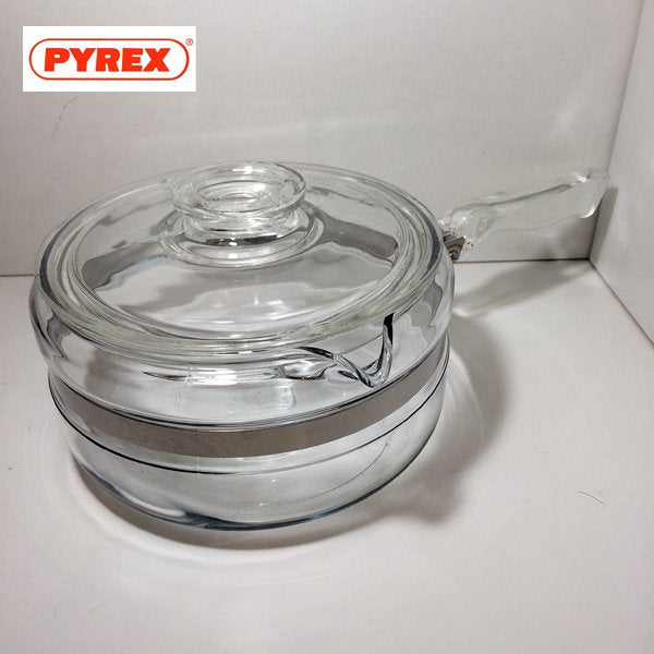 オールド パイレックス PYREX ソースパン ガラス 片手鍋 18cm フレームウェア ◎