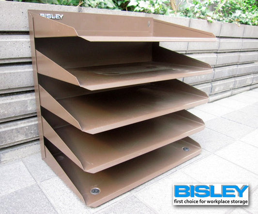 U.K  BISLEY （ ビスレー ） ★ " PLUSシリーズ " ★  『 Letter Rack / レターラック （ 廃番/5段 ） 』 Color： Brown