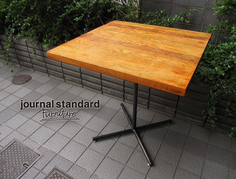 journal standard Furniture / ジャーナルスタンダードファニチャー ★ " SENS / センス " シリーズ ★ 無垢オーク天板×アイアンレッグ 『 カフェテーブル 』