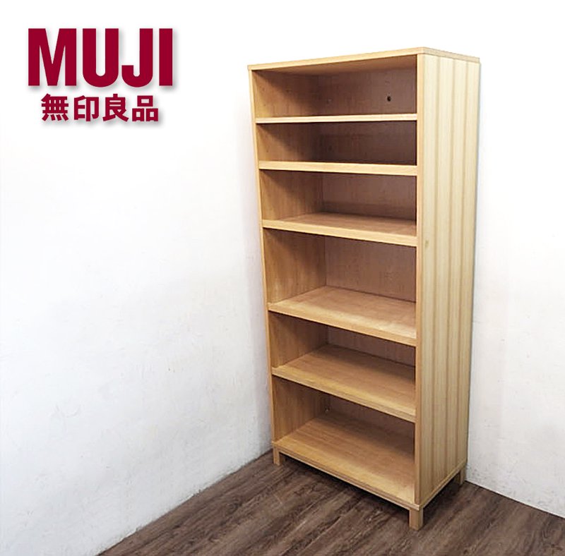 MUJI / 無印良品 ★ 『 組み合わせて使える木製収納 ・ ミドルタイプ ・ 奥行き40cm 』 ★ タモ材 / ナチュラル