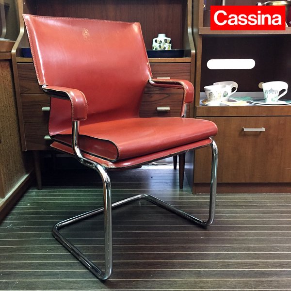 カッシーナイクスシー Cassina ixc.  取扱 マルカトレ MARCATRE カンティレバーチェア 馬革 ブラウン H ◎