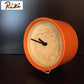 渡辺力 Riki Watanabe デザイン 小さな時計 オレンジ 置時計 ウォールクロック ◎