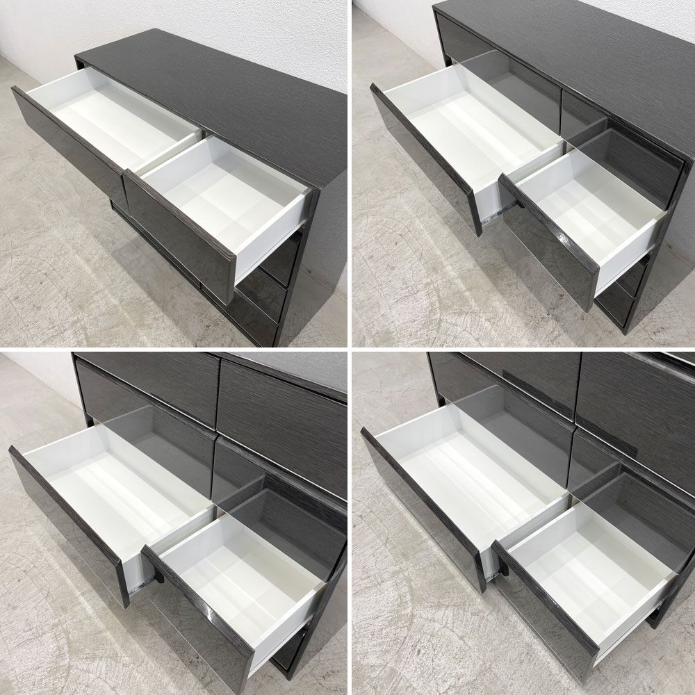 tac INTERIOR ベルク BELC チェスト ロータイプ 8ドロワー W120cm モダンデザイン 定価：83,500円 〓