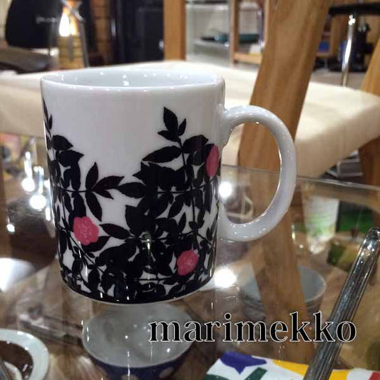 marimekko マリメッコ RUUSUPUU ルースプー 廃盤 レア マグカップ Mug バラ柄♪