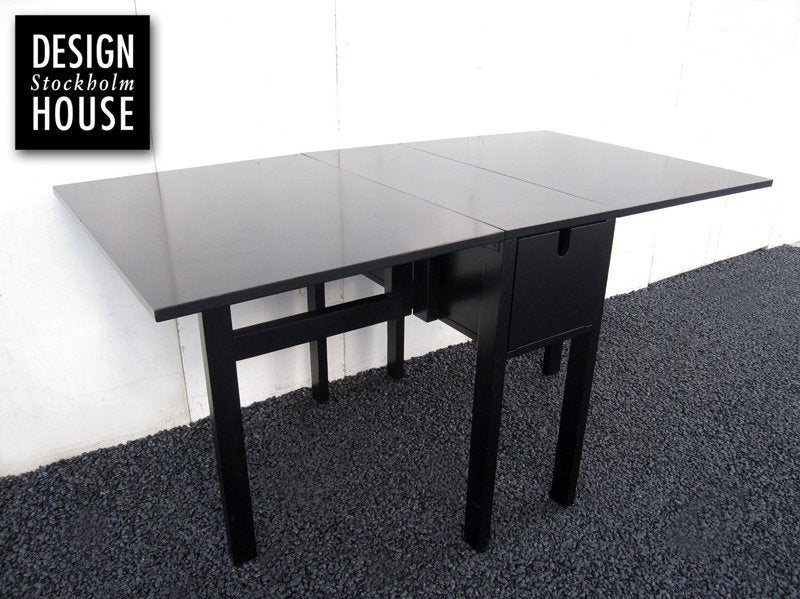 スウェーデン ★ DESIGN HOUSE Stockholm / デザインハウスストックホルム ★ Wingコレクション 『 フォールディングテーブル Drop Leaf 』 ★ ブラック