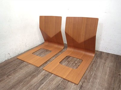 B 天童木工 TENDO 座椅子 プライウッド T5812 2脚セット