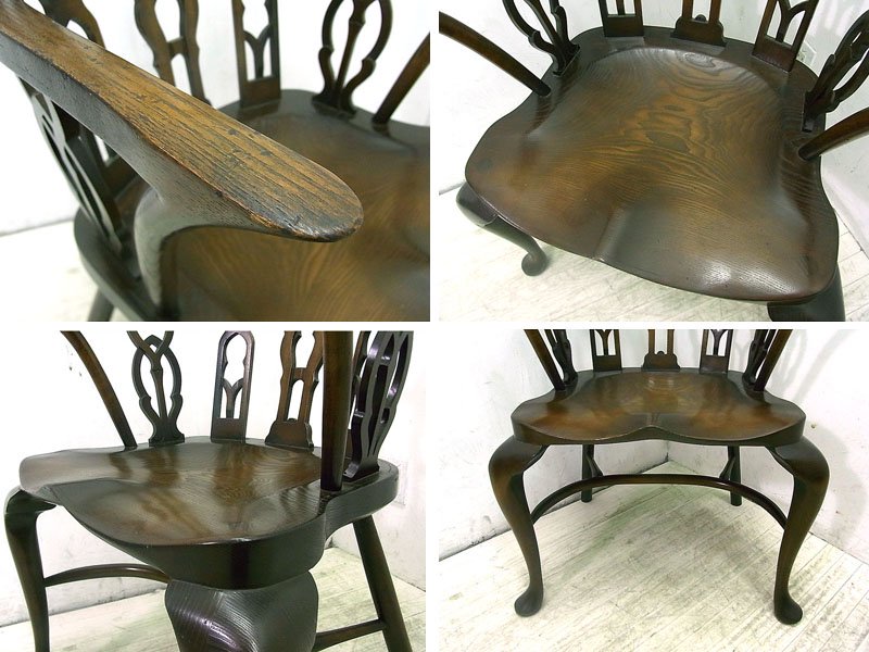 ゴシック ウィンザーチェア イギリス Fauld England 工房製造品 A ◇
