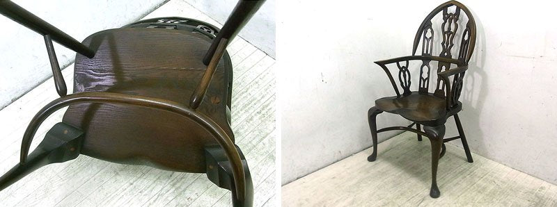 ゴシック ウィンザーチェア イギリス Fauld England 工房製造品 A ◇