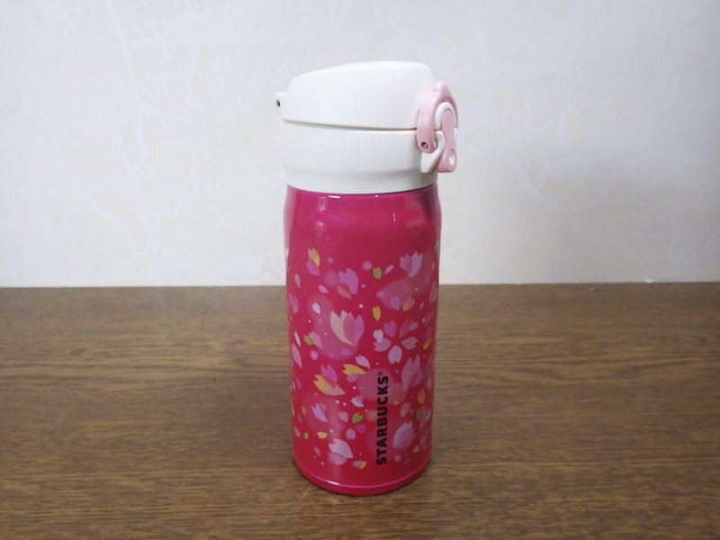 スターバックス STARBUCKS 2015年限定 サーモボトル 水筒 桜 未使用品 ◇