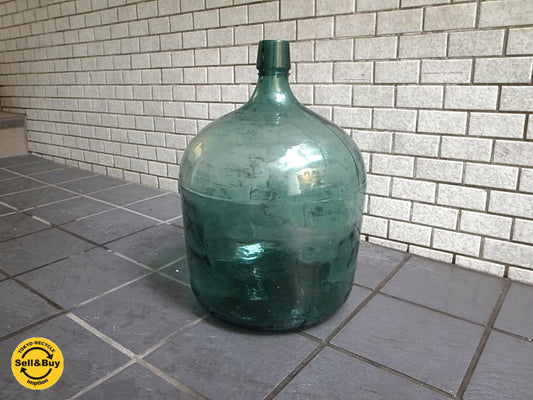 昭和レトロ　古いガラス瓶　retoro アンティーク ボトル 気泡　B ■