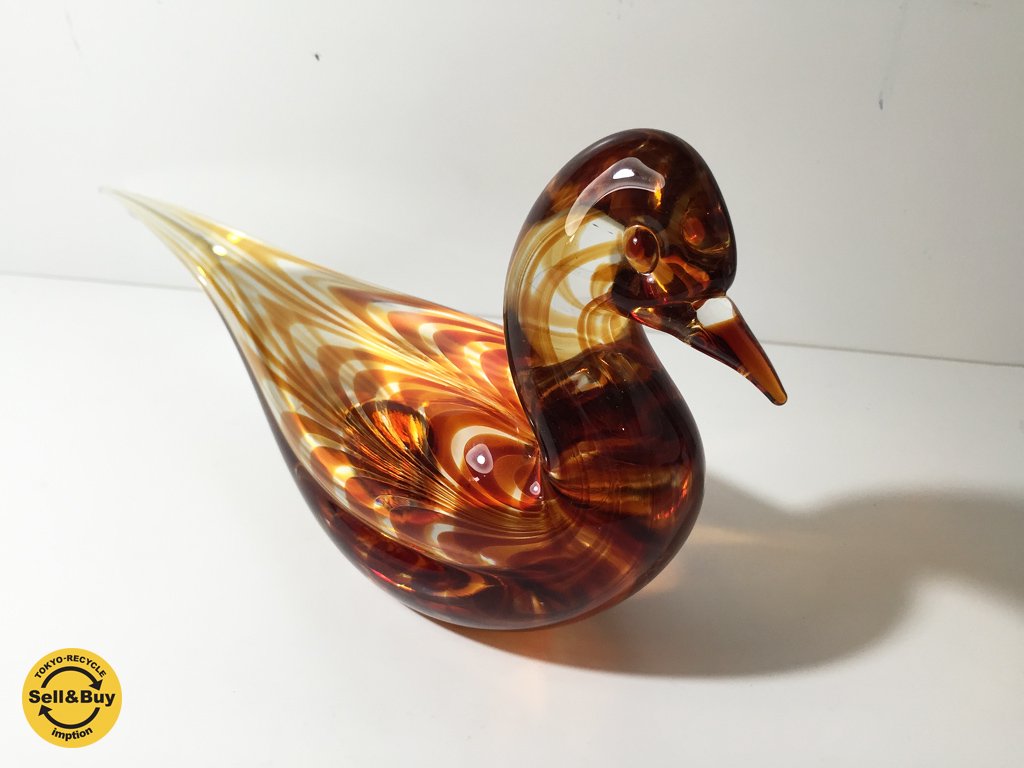 イタリア ムラーノグラス ヴェネツィアングラス 鳥 バード オブジェ ◎