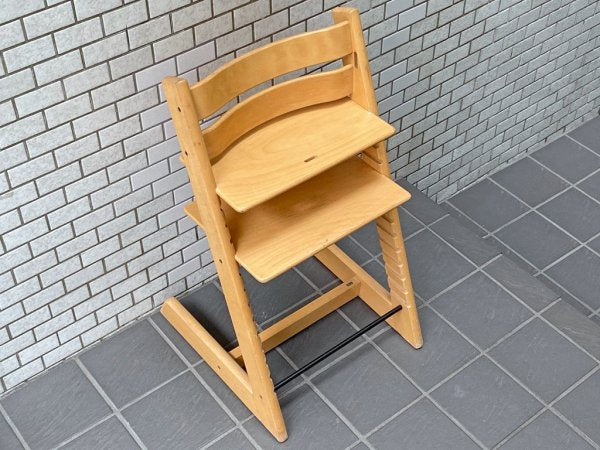 ストッケ STOKKE トリップトラップ TRIPP TRAPP 新型 ナチュラル ベビーチェア 北欧 ノルウェー 定価31900程 ★