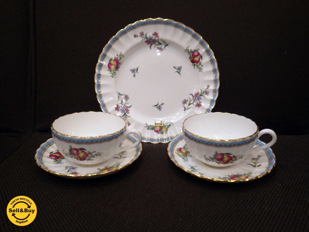 spode スポード TRAPNELL SPRAYS トラップネルスプレイズ C&S 2客セット プレート付き C ◇