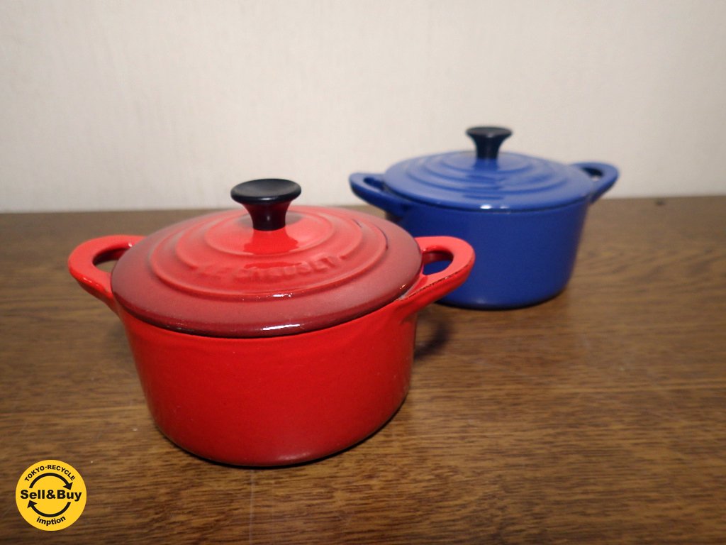 Le Creuset ルクルーゼ　廃番　ココットロンド 10cm　チェリーレッド ◇