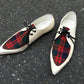 コムデギャルソン オムプリュス COMMEdesGARCONS HOMME PLUS 2008AW タータンチェック切替 ドレスシューズ 26 ◎