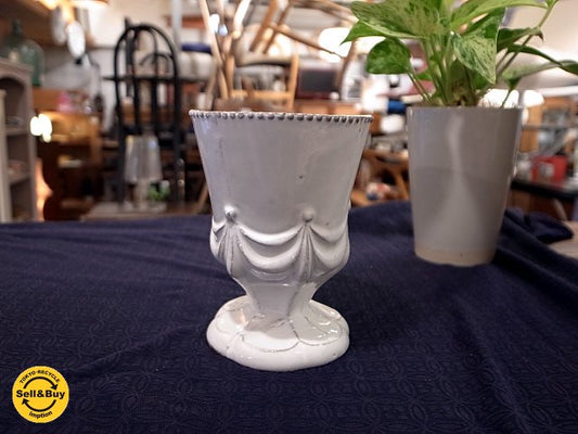 アスティエ ド ヴィラット Astier de Villatte ペチュラ グランド ゴブレット ドレープモチーフ ①■