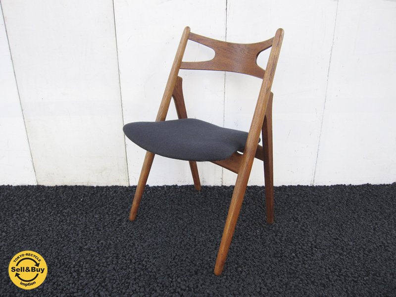 デンマーク Carl Hansen & Son / カールハンセン&サン ハンス・J・ウェグナー 希少ビンテージ 無垢レッドオーク 名作 『 CH29 / ダイニングチェア 』 ★