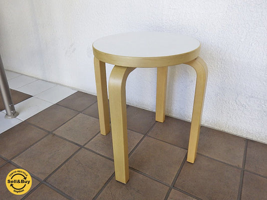 artek アルテック stool E60 スツールE60  ホワイトA◇