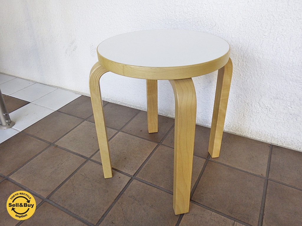 artek アルテック stool E60 スツールE60  ホワイトB◇