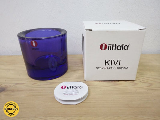 美品 iittala / イッタラ marimekko / マリメッコ kivi キャンドルホルダー 廃盤色 ライラック●