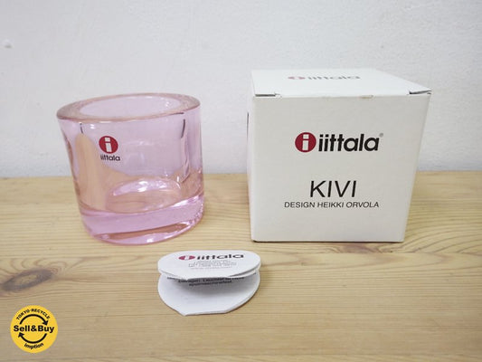 美品 iittala / イッタラ marimekko / マリメッコ kivi キャンドルホルダー 廃盤色 スイートピンク●