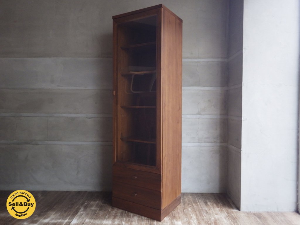 旭川家具 アーリータイムス アルファ / ETERNO エテルノ キュリオH ウォールナット / 高さ170cm 定価13万円 扉右開き ♪