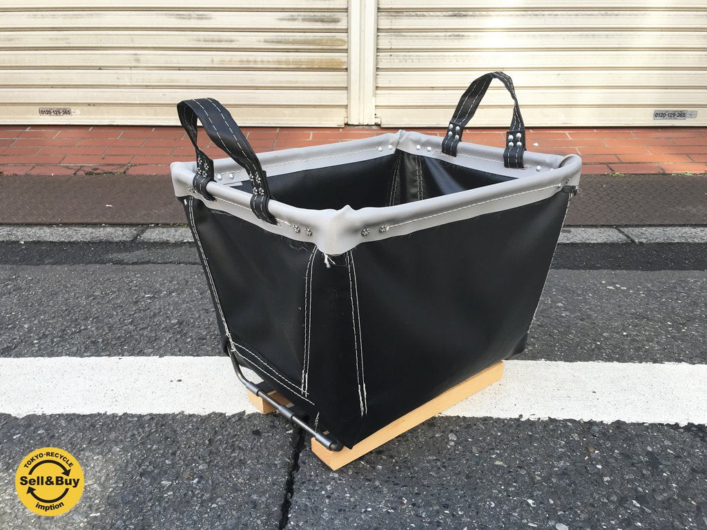 US スチールキャンバス社 Steele Canvas Basket Corp. ランドリーバスケット P.V.C.ビニール素材 ブラック ◎