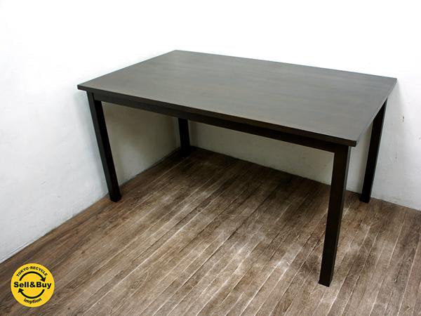 無印良品 muji タモ材 ブラウン ダイニングテーブル W140cm ●