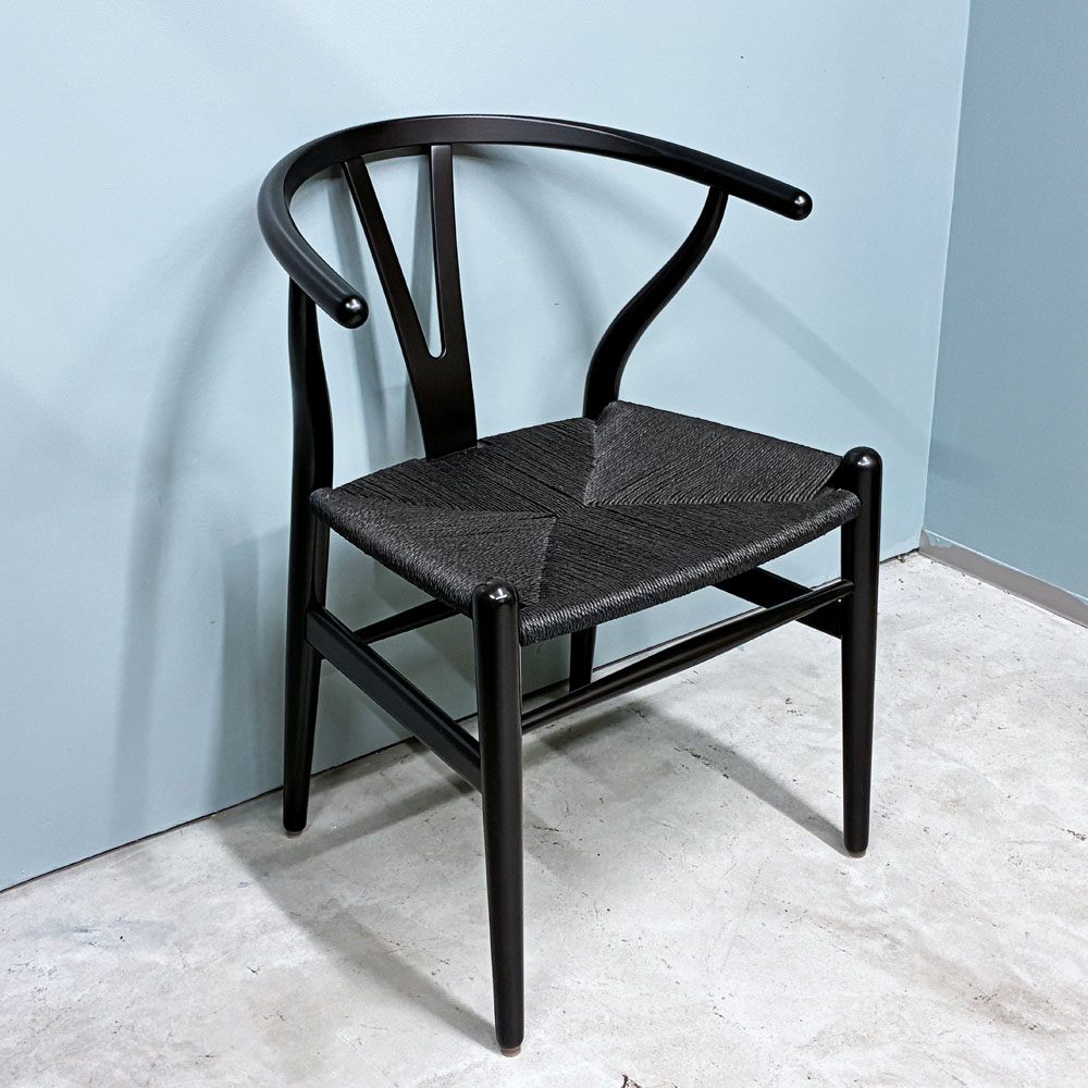 カールハンセン＆サン Carl Hansen & Son CH24 Yチェア ブラックラッカー×ブラックペーパーコード ビーチ材 ハンス・J・ウェグナー デンマーク 北欧家具 ◎