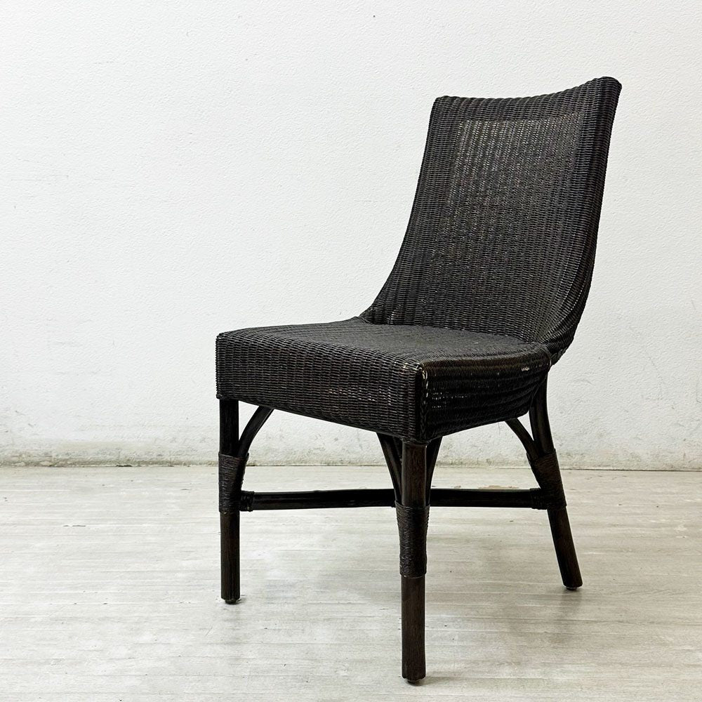 ワイスワイス WISE WISE ジャワ JAWA サイドチェア ダイニングチェア ガーデンチェア ラタン×ペーパーコード ブラウン RPC-101 アジアン リゾートスタイル ●