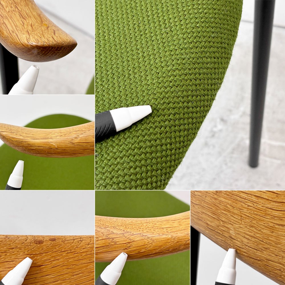 カールハンセン＆サン Carl Hansen & Son CH88P ダイニングチェア オーク材 グリーン ファブリック 座面張替済み ハンス J. ウェグナー デンマーク 北欧家具 ●