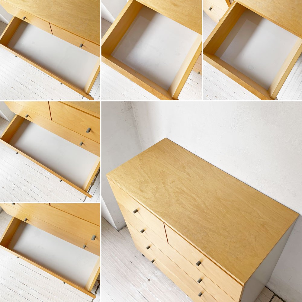 無印良品 MUJI ミドルチェスト Middle chest メープル材 アジャスター付 4段 ナチュラルスタイル 廃盤 ★