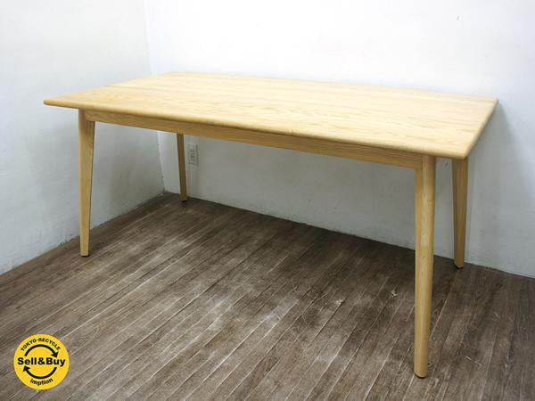 北欧スタイル Nor アッシュ無垢材 ダイニングテーブル w160cm ●