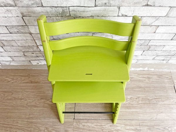 ストッケ STOKKE トリップトラップ TRIPP TRAPP ベビーチェア キッズチェア ライムグリーン S/N4～ 北欧 ノルウェー ●