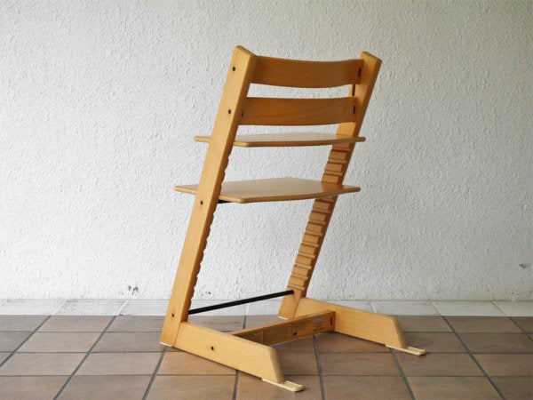 ストッケ STOKKE トリップトラップ TRIPP TRAPP ベビーチェア キッズチェア ナチュラル 延長グラインダー付き S/N無し ノルウェー 北欧家具 ◇