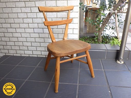 UK アーコール ERCOL ダブルバック スクールチェア ホワイトドット スタックキング■