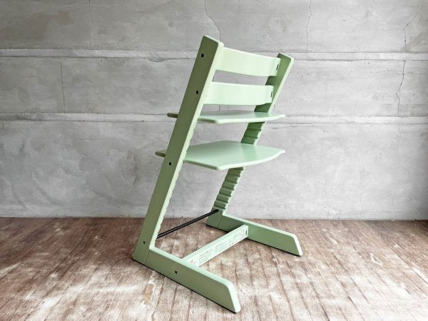 ストッケ STOKKE トリップトラップ TRIPP TRAPP ベビーチェア キッズチェア モスグリーン S/N4～ ベビーセット付き ノルウェー 北欧家具 ♪