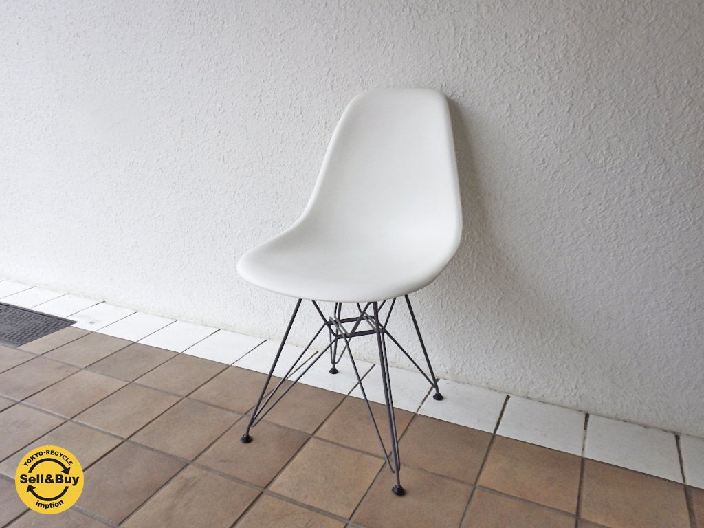 vitra ヴィトラ C&R イームズ サイドシェルチェア エッフェルベース 廃番！ 屋外仕様 Side Chair for outside ホワイト ◇