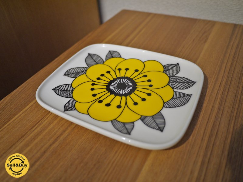 限定品 marimekko / マリメッコ Oiva Kestit / オイヴァ・ケスティト STOCKMANN ストックマン生誕150周年 スクエアプレート ◎